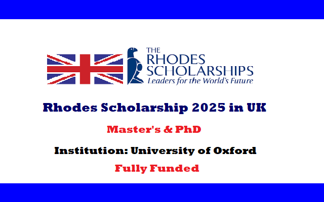Rhodes Scholarship 2025 in UK