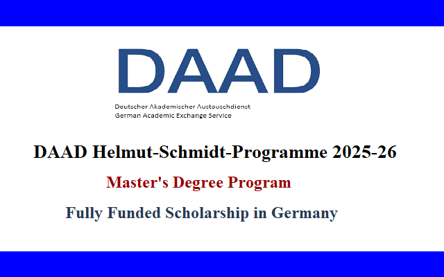 DAAD Helmut-Schmidt-Programme 2025-26