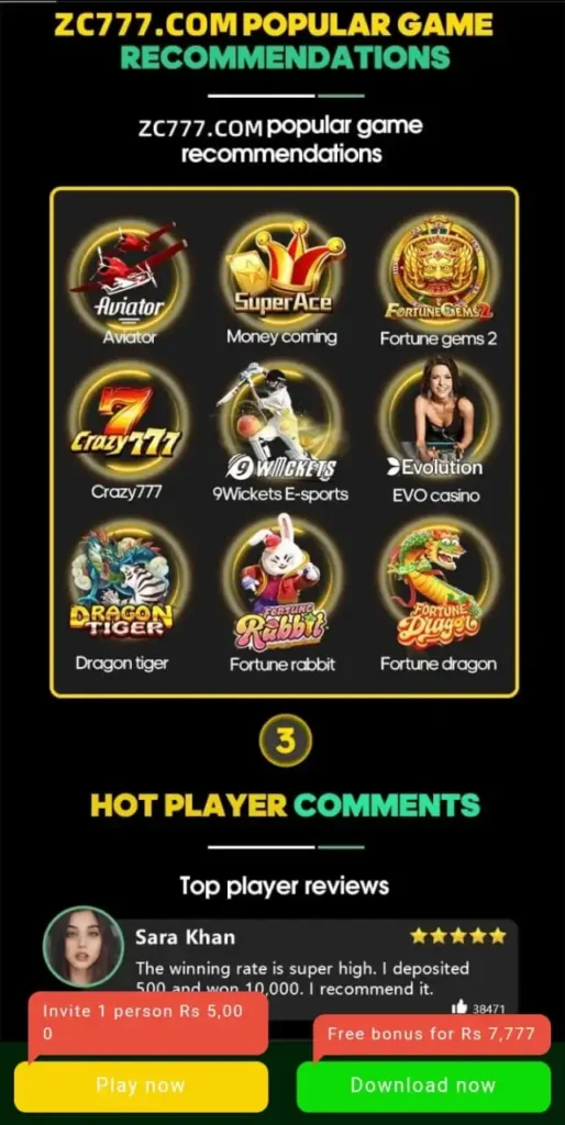 zc777 popular games