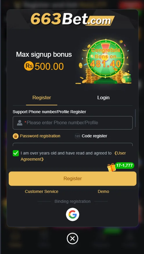 663bet game registration